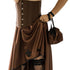SiaLinda: Pompadour Tasche Kypria, kupfer braun / schwarz, Satin - SiaLinda.com
